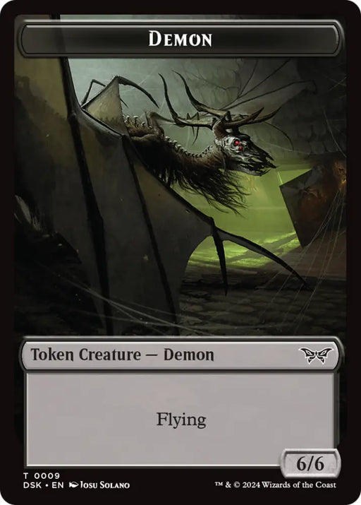 Demon // Manifest Double-Sided Token [Duskmourn: House of Horror Tokens] - MTG Single