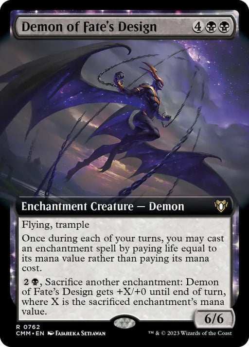 Demon of Fate’s Design (Extended Art) [Commander Masters] - MTG Single