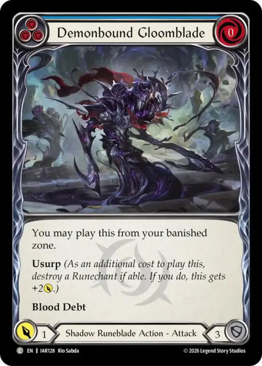 Demonbound Gloomblade (Blue) (IAR128) [Usurp the Shadow Throne]
