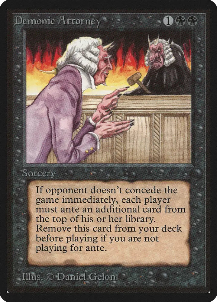Demonic Attorney [Beta Edition] - MTG Single