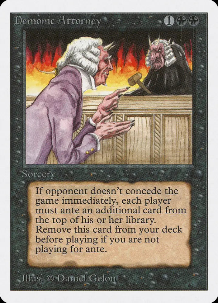 Demonic Attorney [Unlimited Edition] - MTG Single