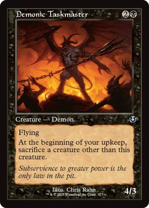 Demonic Taskmaster (Retro Frame) [Innistrad Remastered] - MTG Single