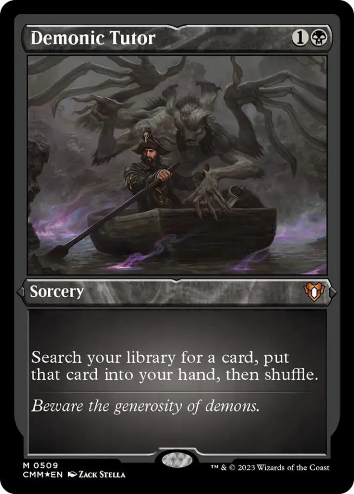Demonic Tutor (Foil Etched) [Commander Masters] - MTG Single