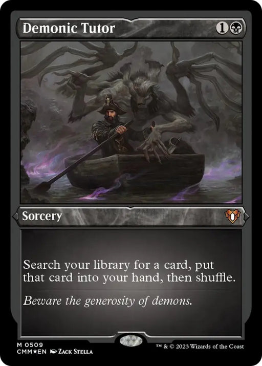 Demonic Tutor (Foil Etched) [Commander Masters] - MTG Single