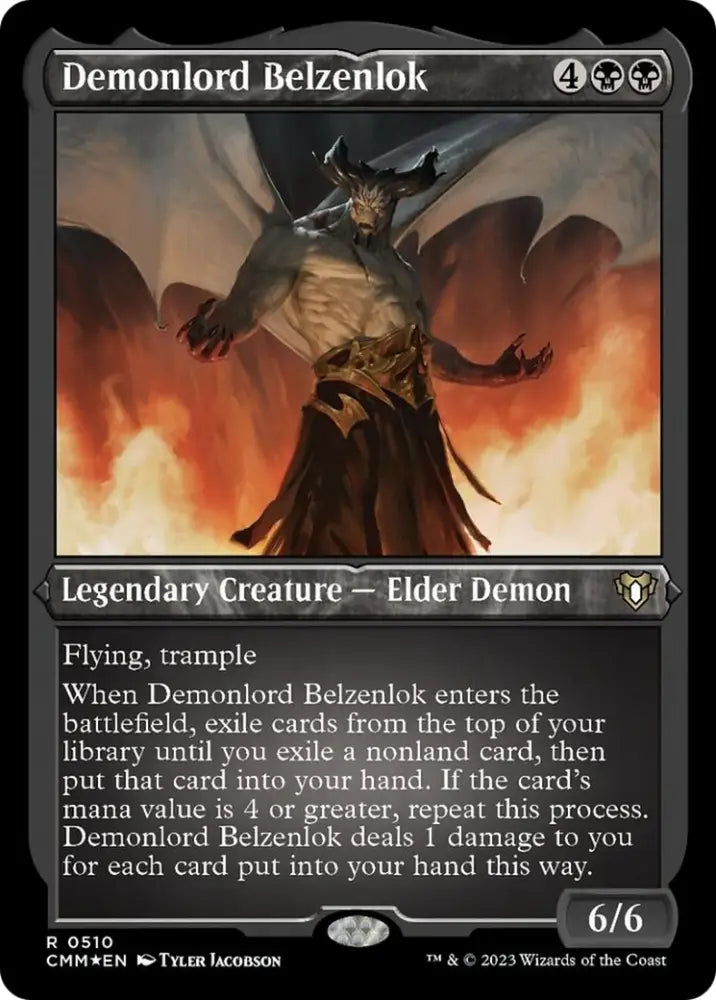 Demonlord Belzenlok (Foil Etched) [Commander Masters] - MTG Single