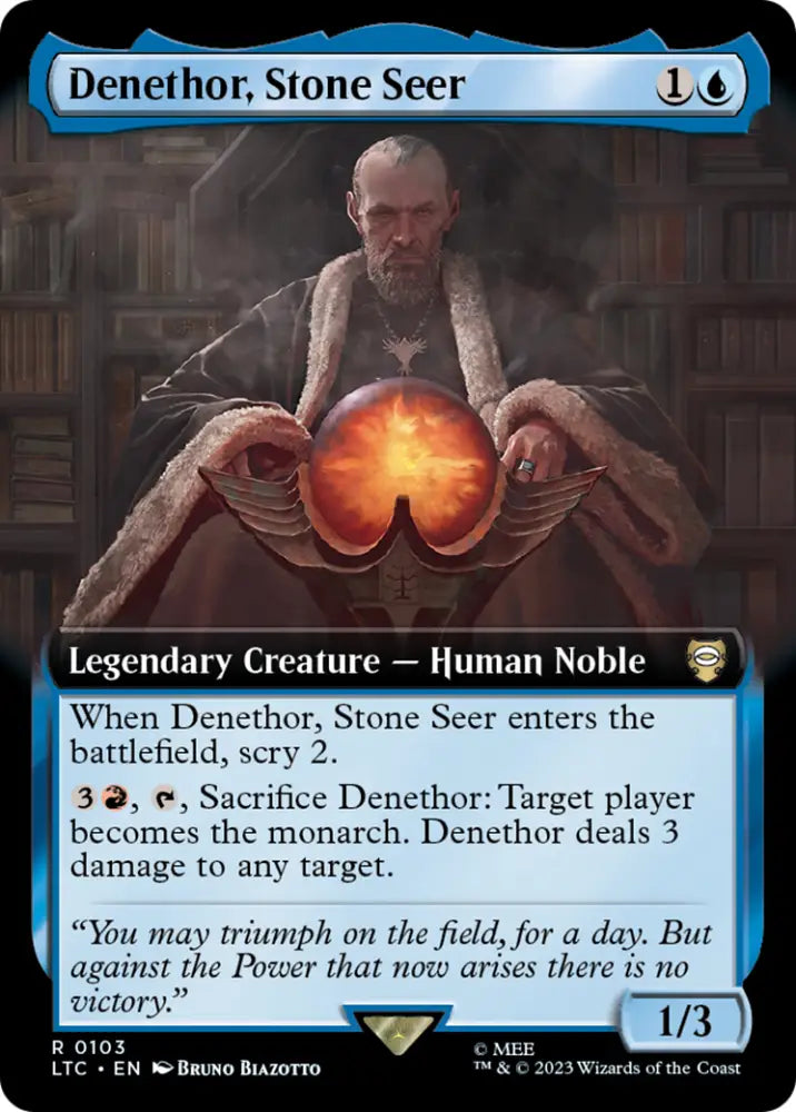 Denethor Stone Seer (Extended Art) [The Lord of the Rings: Tales of Middle-Earth Commander] - MTG Single