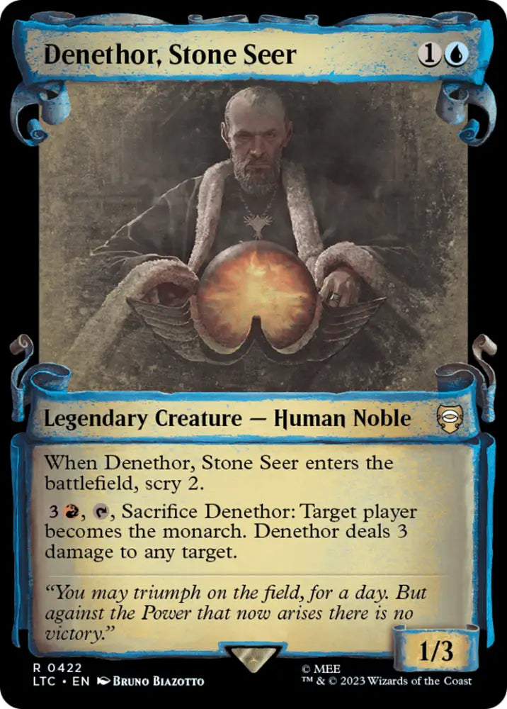 Denethor Stone Seer [The Lord of the Rings: Tales of Middle-Earth Commander Showcase Scrolls] - MTG Single