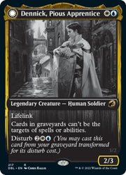 Dennick Pious Apprentice // Dennick Pious Apparition [Innistrad: Double Feature] - MTG Single