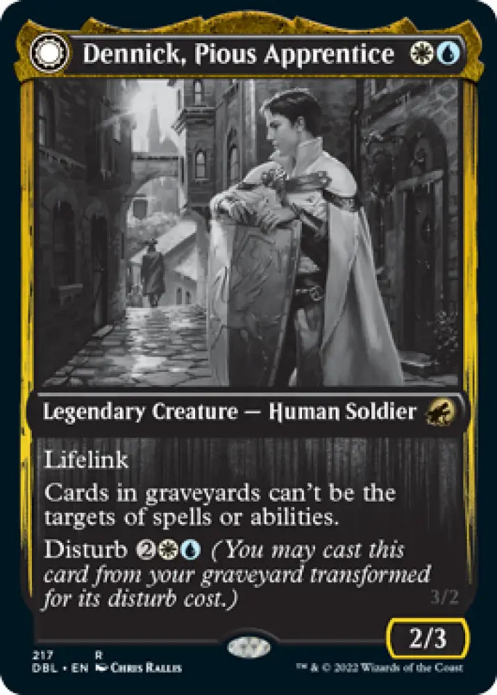 Dennick Pious Apprentice // Dennick Pious Apparition [Innistrad: Double Feature] - MTG Single
