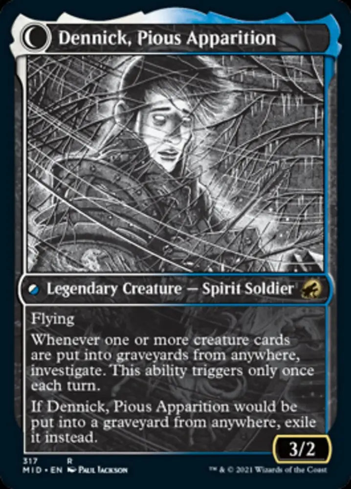 Dennick Pious Apprentice // Dennick Pious Apparition (Showcase Eternal Night) [Innistrad: Midnight Hunt] - MTG Single
