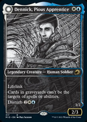 Dennick Pious Apprentice // Dennick Pious Apparition (Showcase Eternal Night) [Innistrad: Midnight Hunt] - MTG Single
