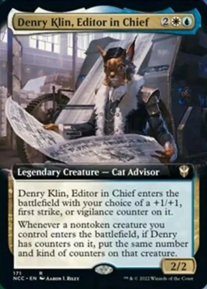 Denry Klin Editor in Chief (Extended Art) [Streets of New Capenna Commander] - MTG Single