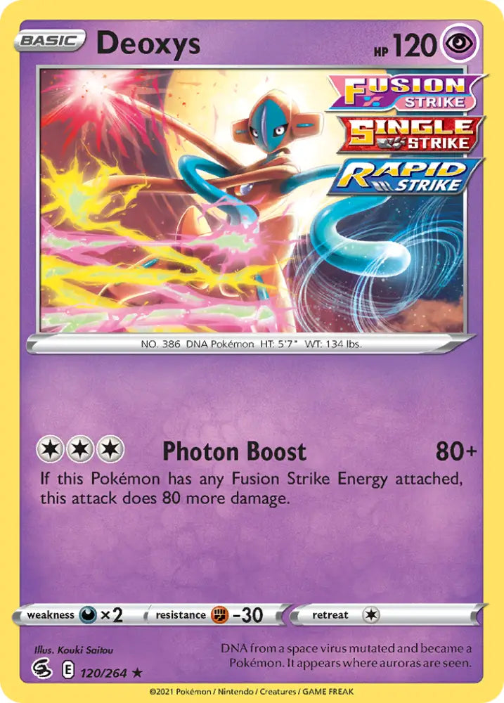 Deoxys (120/264) (Theme Deck Exclusive) [Sword & Shield: Fusion Strike] - Pokemon Single