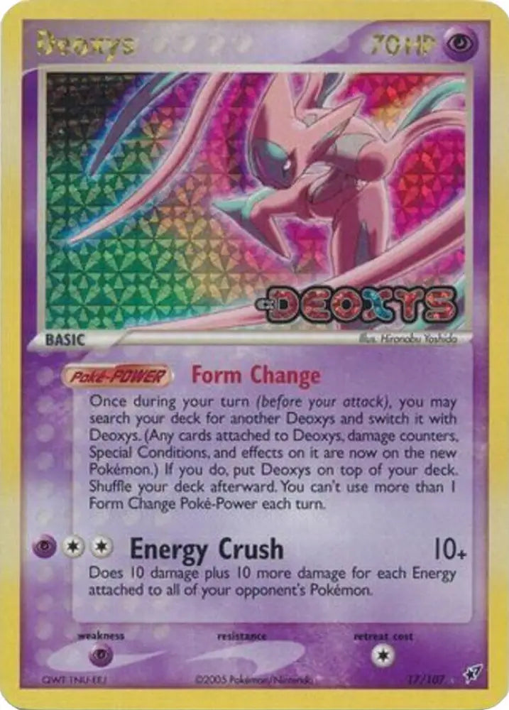 Deoxys (17/107) (Stamped) [EX: Deoxys] - Pokemon Single