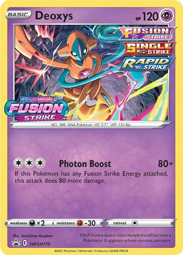 Deoxys (SWSH170) (Prerelease Promo) [Sword & Shield: Black Star Promos] - Pokemon Single