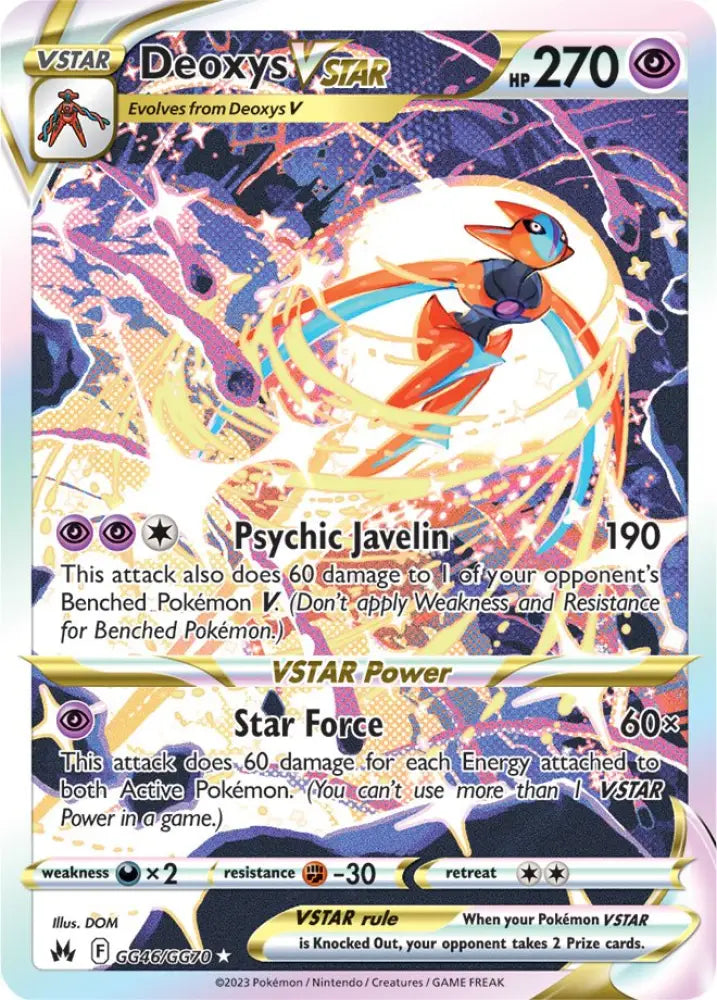 Deoxys VSTAR (GG46/GG70) [Sword & Shield: Crown Zenith] - Pokemon Single
