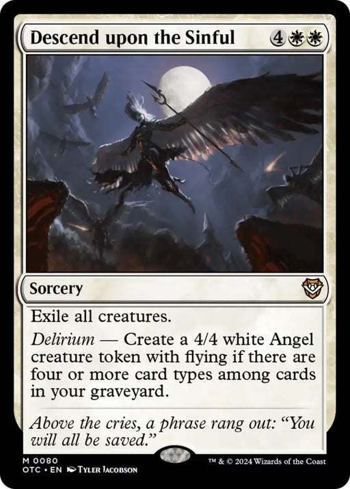 Descend upon the Sinful [Outlaws of Thunder Junction Commander] - MTG Single