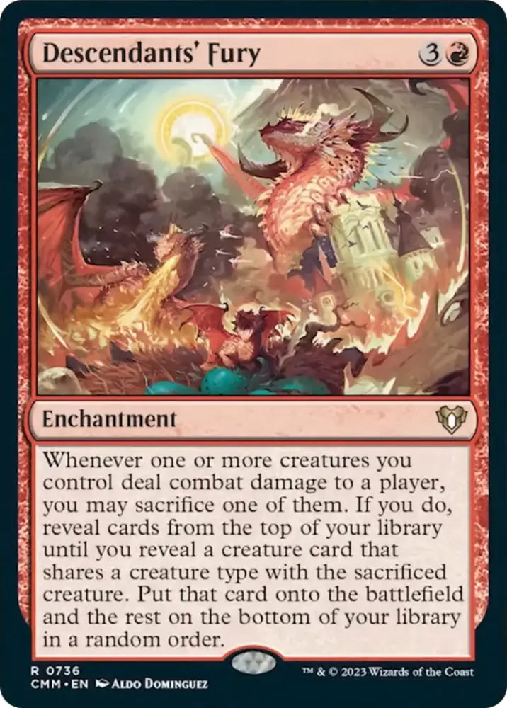 Descendants’ Fury [Commander Masters] - MTG Single