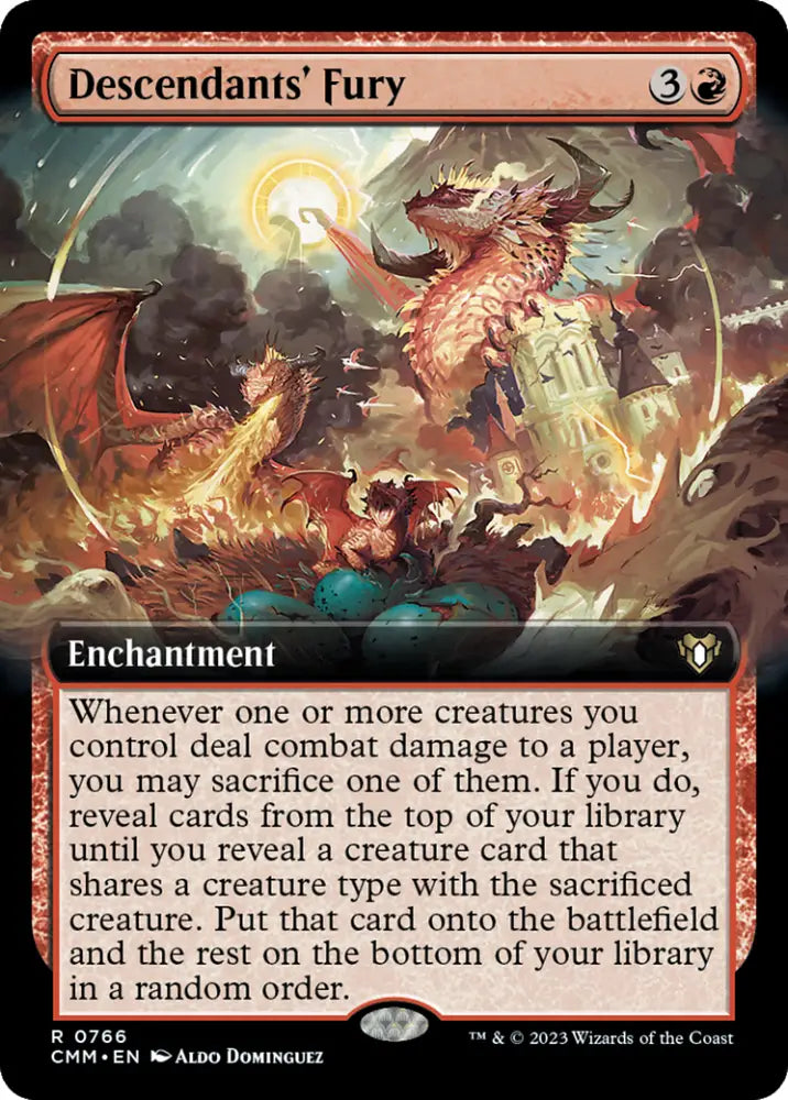 Descendants’ Fury (Extended Art) [Commander Masters] - MTG Single