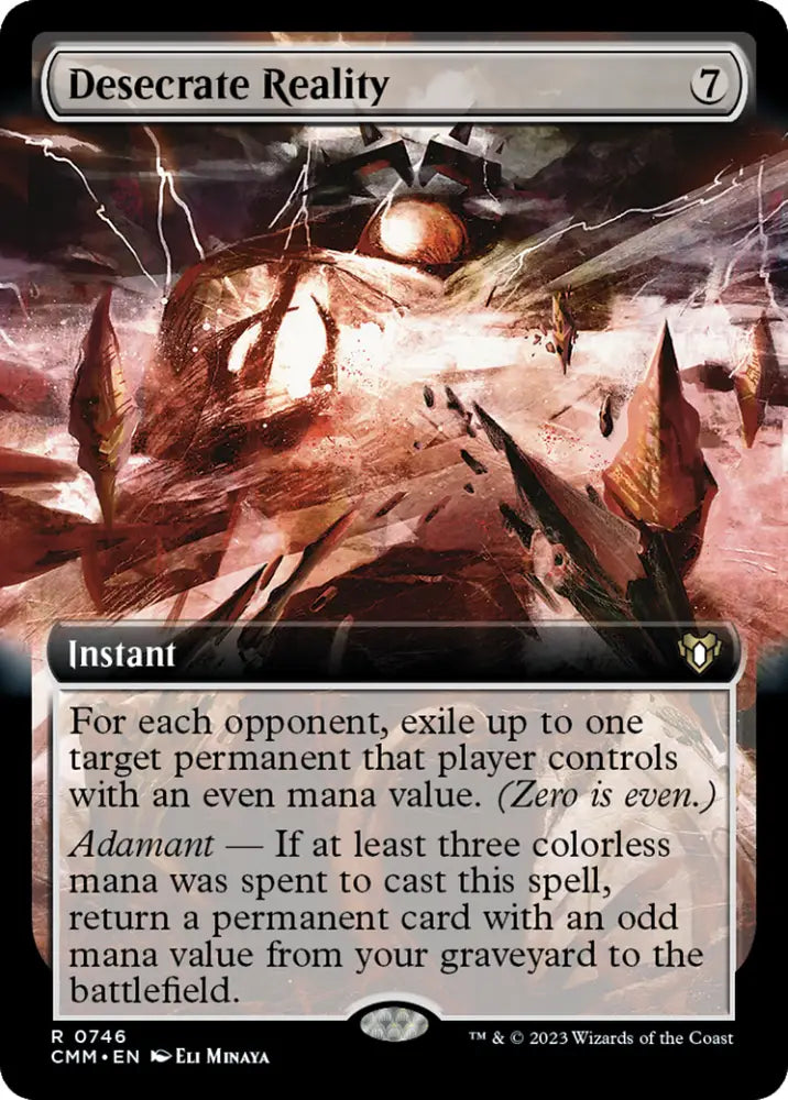 Desecrate Reality (Extended Art) [Commander Masters] - MTG Single