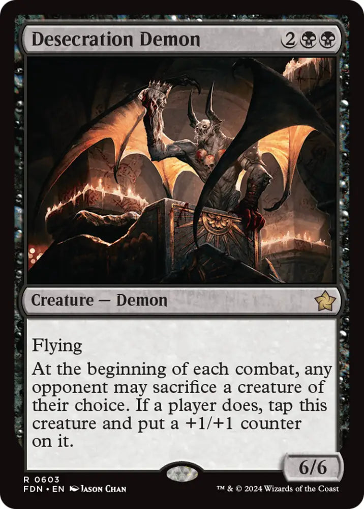 Desecration Demon [Foundations] - MTG Single