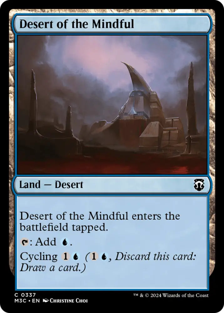 Desert of the Mindful (Ripple Foil) [Modern Horizons 3 Commander] - MTG Single