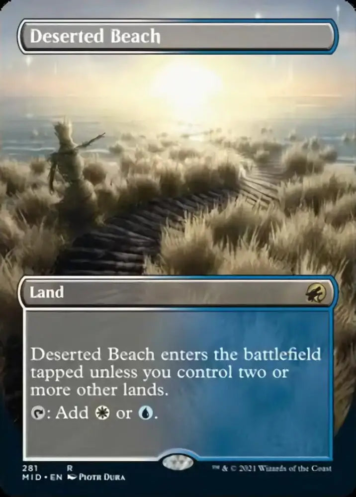 Deserted Beach (Borderless Alternate Art) [Innistrad: Midnight Hunt] - MTG Single