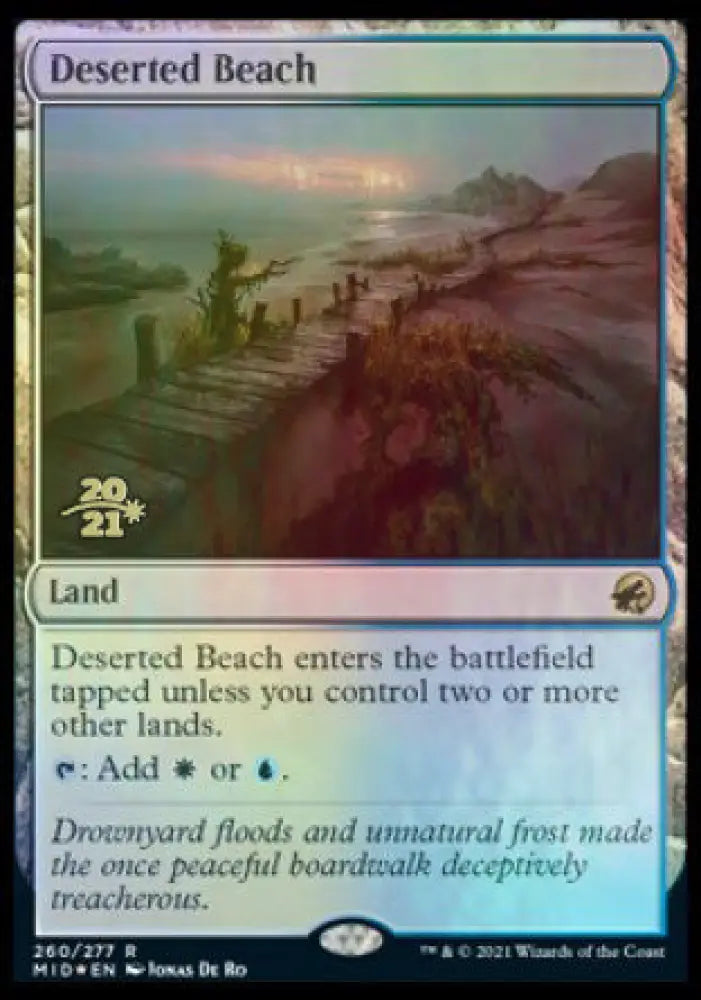 Deserted Beach [Innistrad: Midnight Hunt Prerelease Promos] - MTG Single