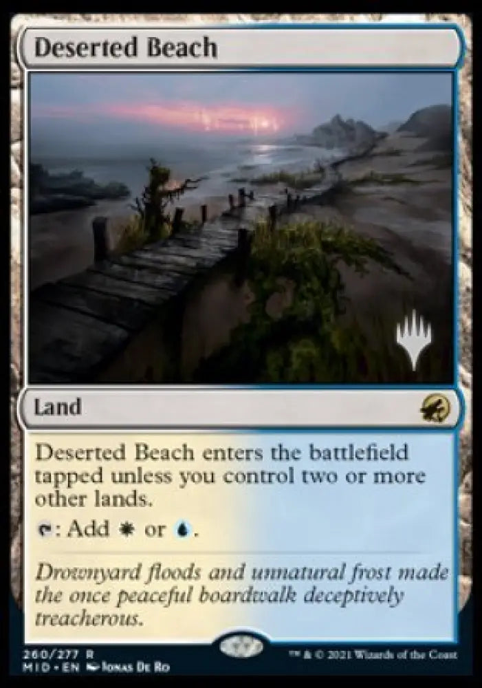 Deserted Beach (Promo Pack) [Innistrad: Midnight Hunt Promos] - MTG Single