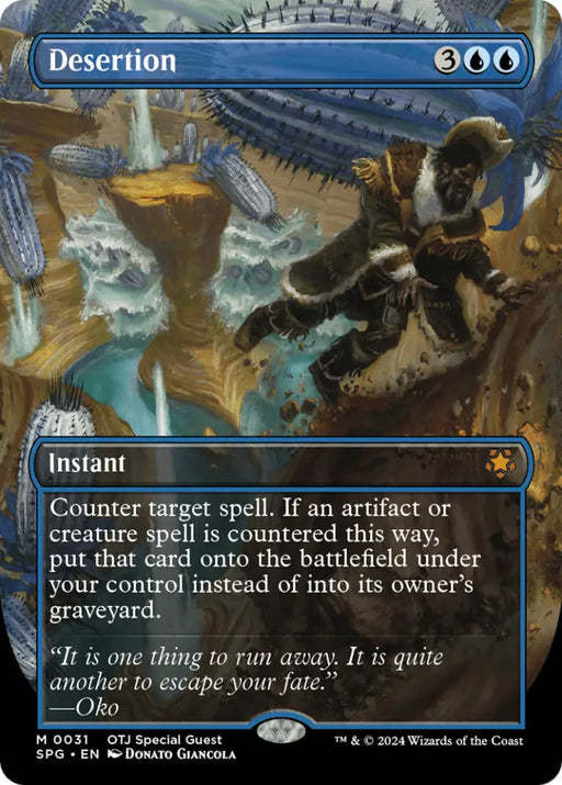 Desertion (Borderless) [Outlaws of Thunder Junction Special Guests] - MTG Single