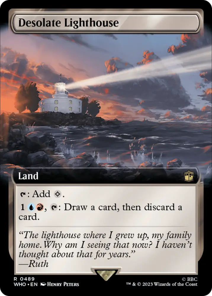 Desolate Lighthouse (Extended Art) [Doctor Who] - MTG Single