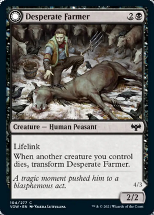 Desperate Farmer // Depraved Harvester [Innistrad: Crimson Vow] - MTG Single