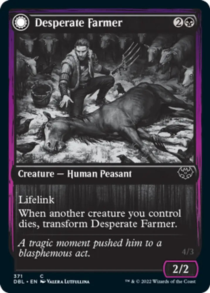 Desperate Farmer // Depraved Harvester [Innistrad: Double Feature] - MTG Single