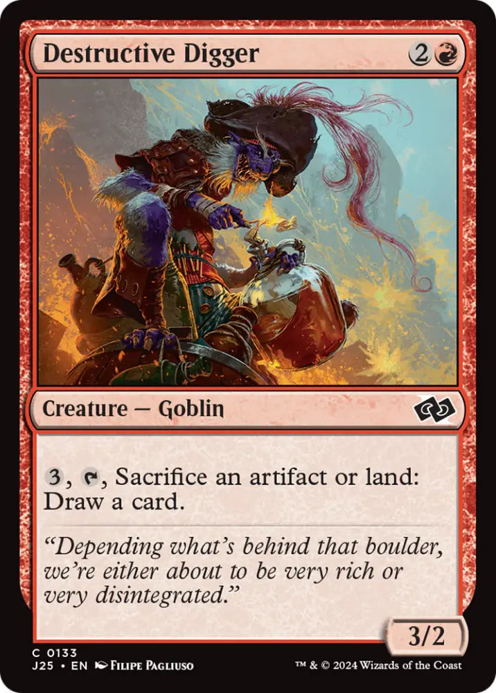 Destructive Digger [Foundations Jumpstart] - MTG Single