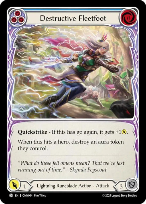 Destructive Fleetfoot (Blue) (OMN064) [Omens of the Third Age]