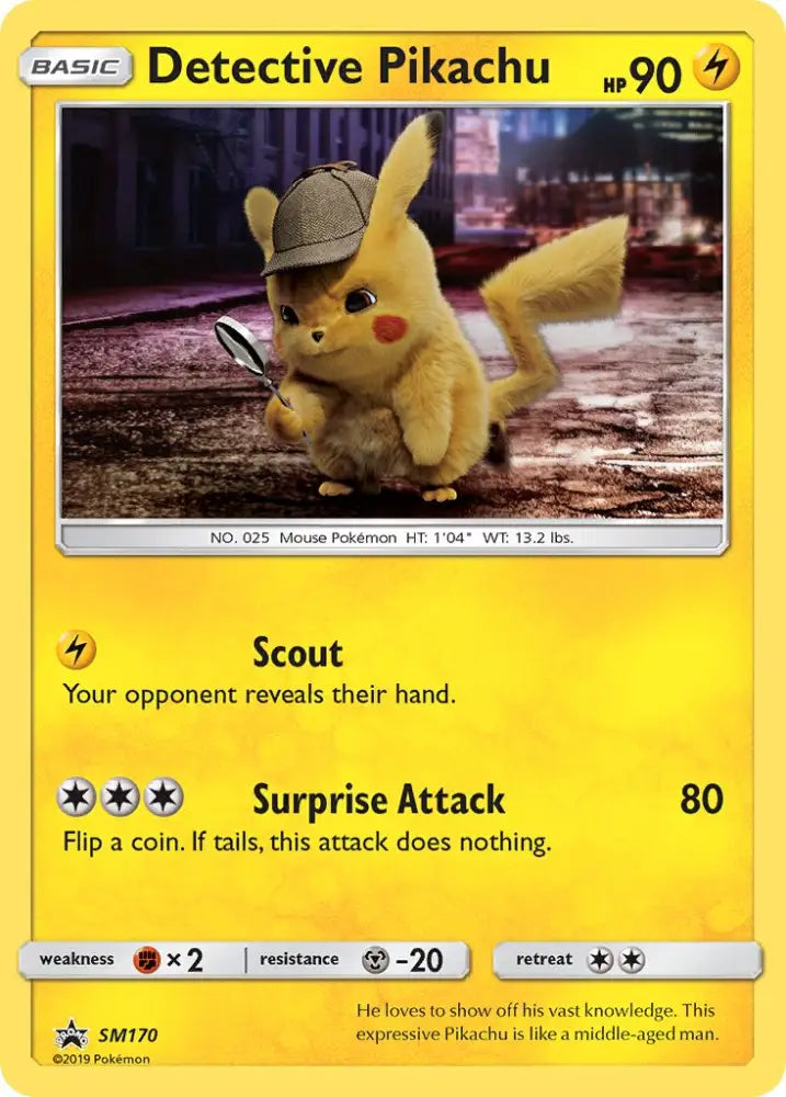 Detective Pikachu (SM170) [Sun & Moon: Black Star Promos] - Pokemon Single