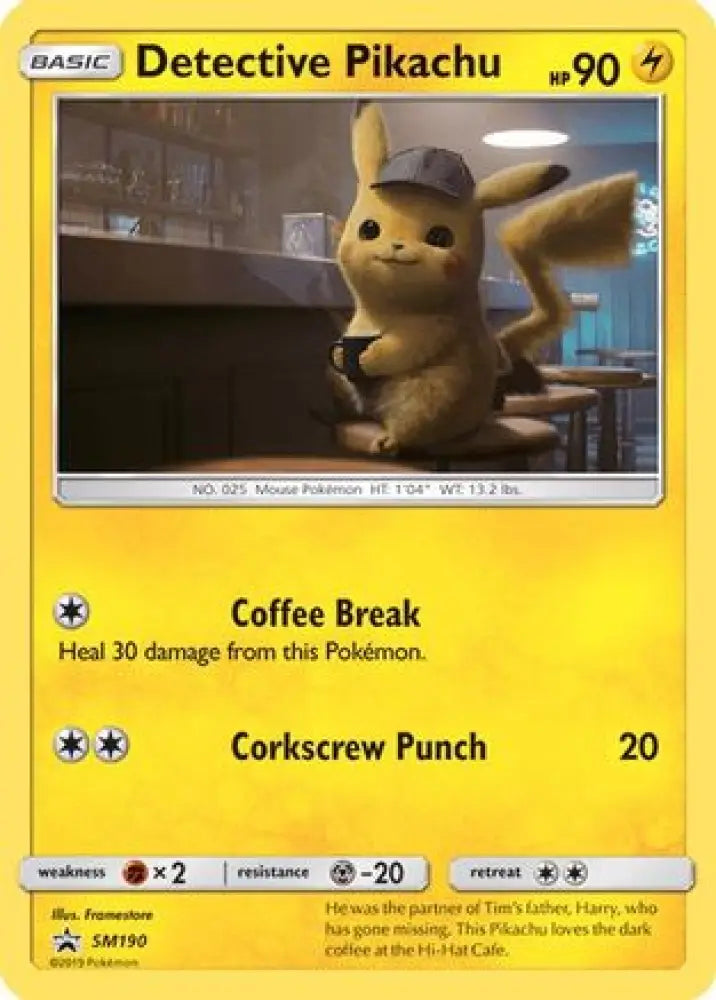 Detective Pikachu (SM190) [Sun & Moon: Black Star Promos] - Pokemon Single
