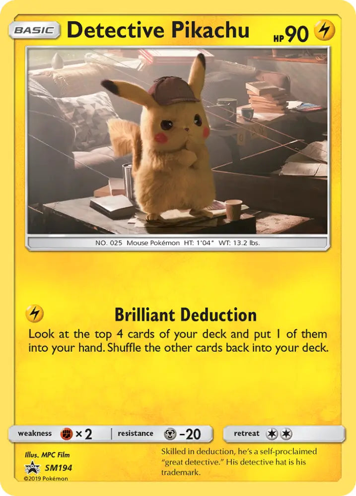 Detective Pikachu (SM194) [Sun & Moon: Black Star Promos] - Pokemon Single