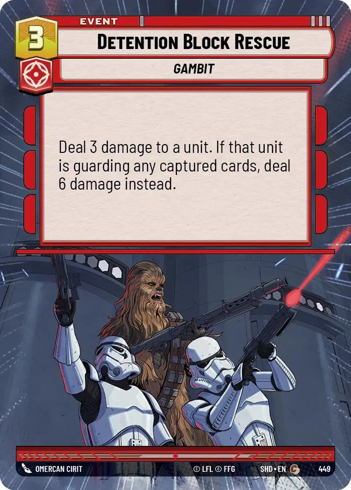 Detention Block Rescue (Hyperspace) (449) [Shadows of the Galaxy] - Star Wars: Unlimited Single
