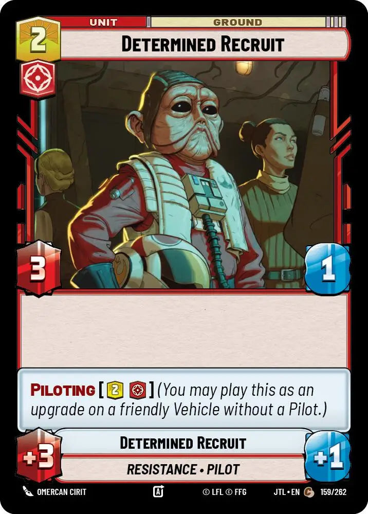 Determined Recruit (159/262) [Jump to Lightspeed] - Star Wars: Unlimited Single