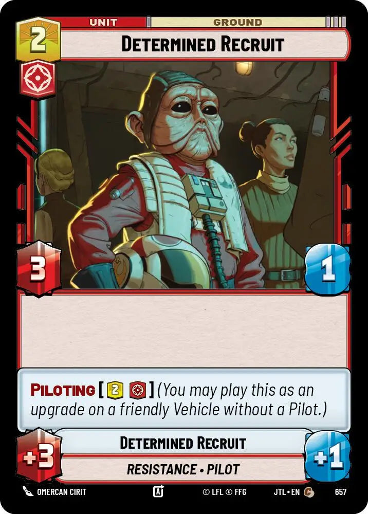 Determined Recruit (Foil) (657) [Jump to Lightspeed] - Star Wars: Unlimited Single
