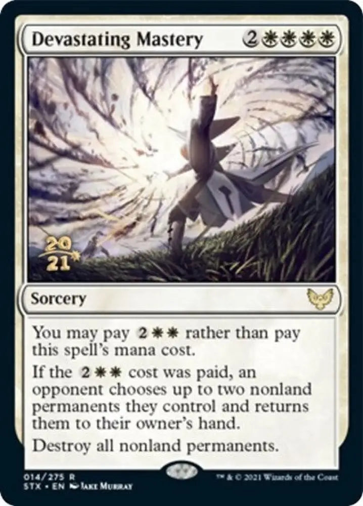 Devastating Mastery [Strixhaven: School of Mages Prerelease Promos] - MTG Single