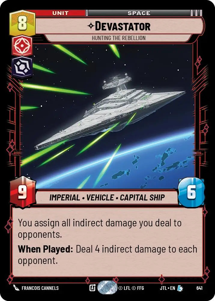 Devastator - Hunting the Rebellion (Foil) (641) [Jump to Lightspeed] - Star Wars: Unlimited Single