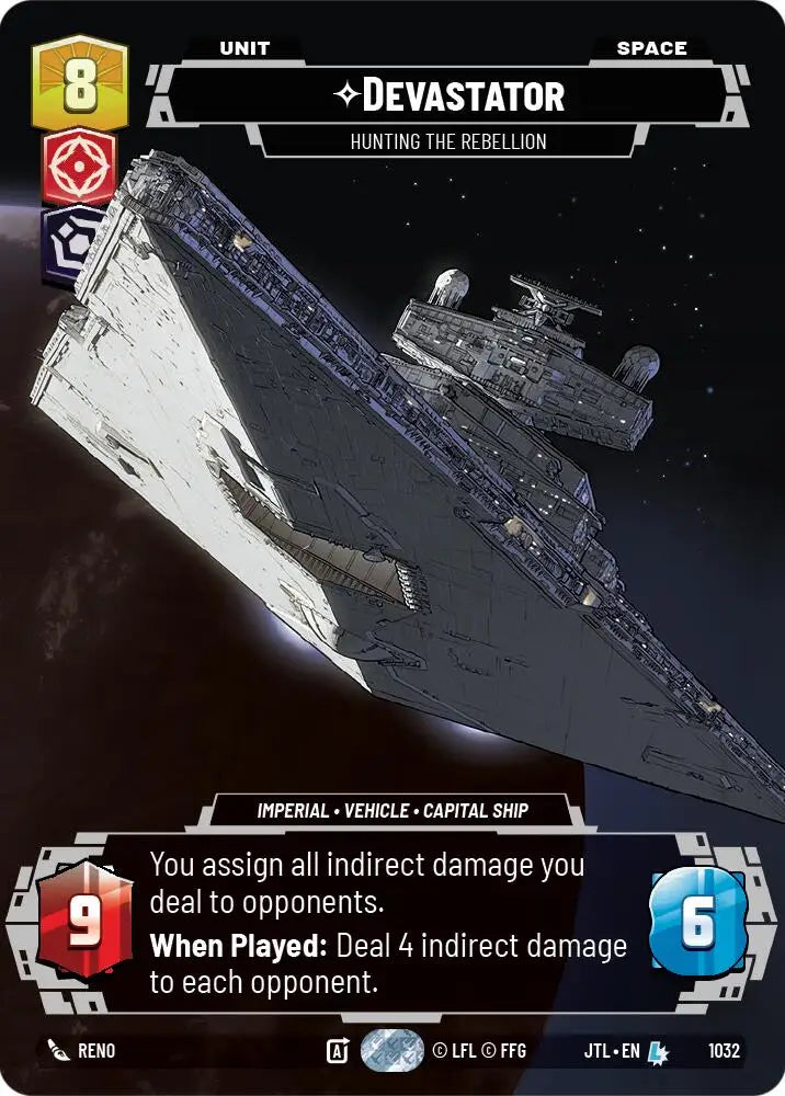 Devastator - Hunting the Rebellion (Prestige) (1032) [Jump to Lightspeed] - Star Wars: Unlimited Single