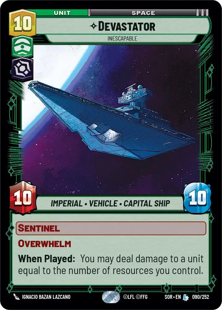 Devastator - Inescapable (090/252) [Spark of Rebellion] - Star Wars: Unlimited Single