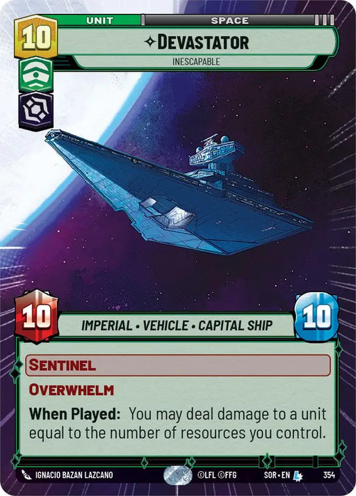 Devastator - Inescapable (Hyperspace) (354) [Spark of Rebellion] - Star Wars: Unlimited Single
