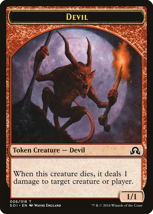 Devil Token [Shadows over Innistrad Tokens] - MTG Single