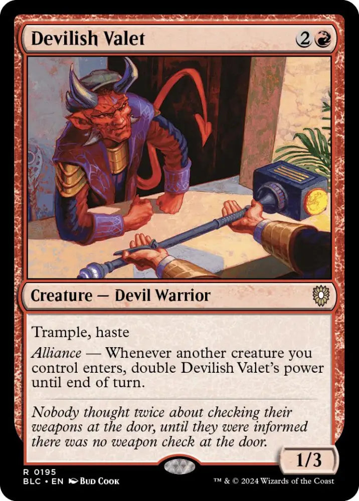 Devilish Valet [Bloomburrow Commander] - MTG Single