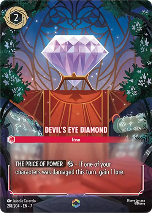 Devil’s Eye Diamond (Enchanted) (218/204) [Archazia’s Island] - Lorcana Single
