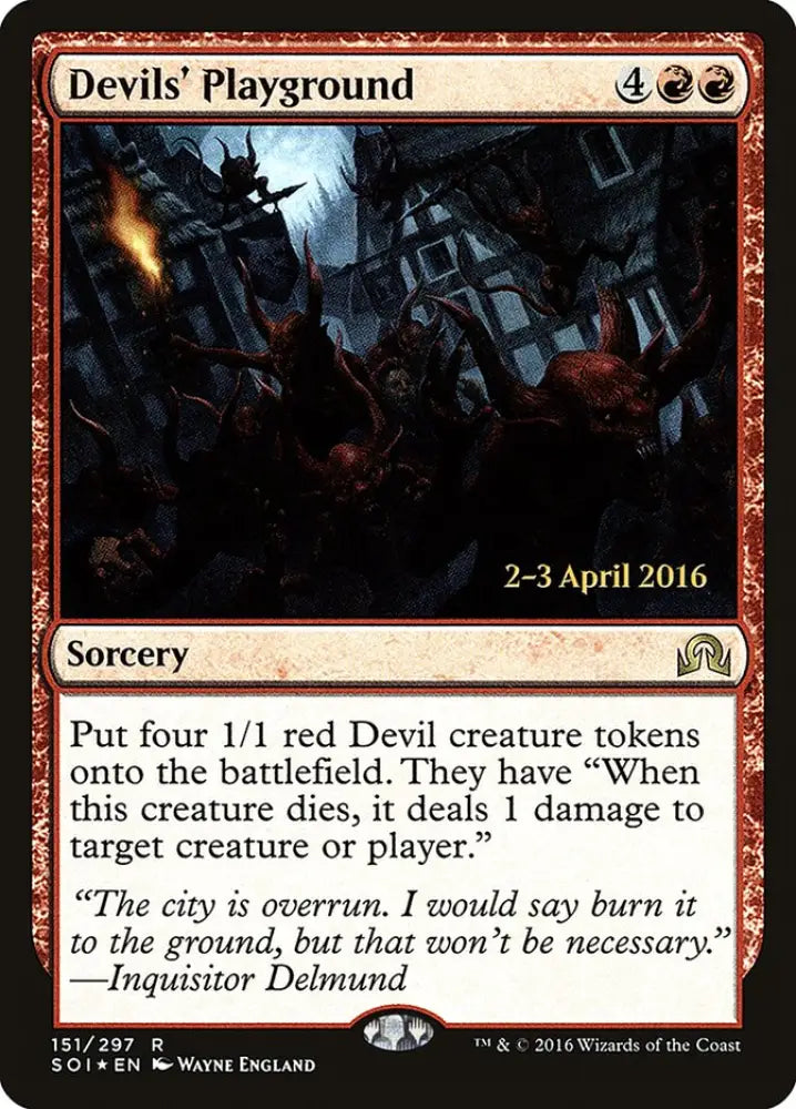 Devils’ Playground [Shadows over Innistrad Prerelease Promos] - MTG Single